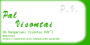 pal visontai business card